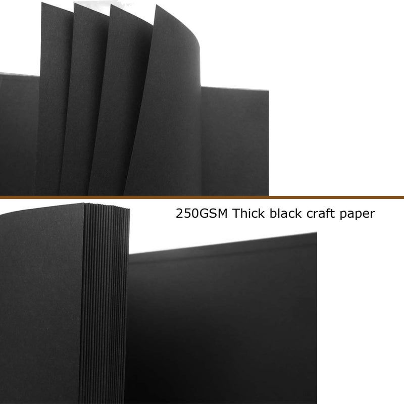 Enyuwlcm Linen Hardcover Small Scrapbook with Black Pages 4 x 6 Handmade Photo Album DIY Album Book Suitable for School Kids Boy 40 Pages Coffee - Image 2